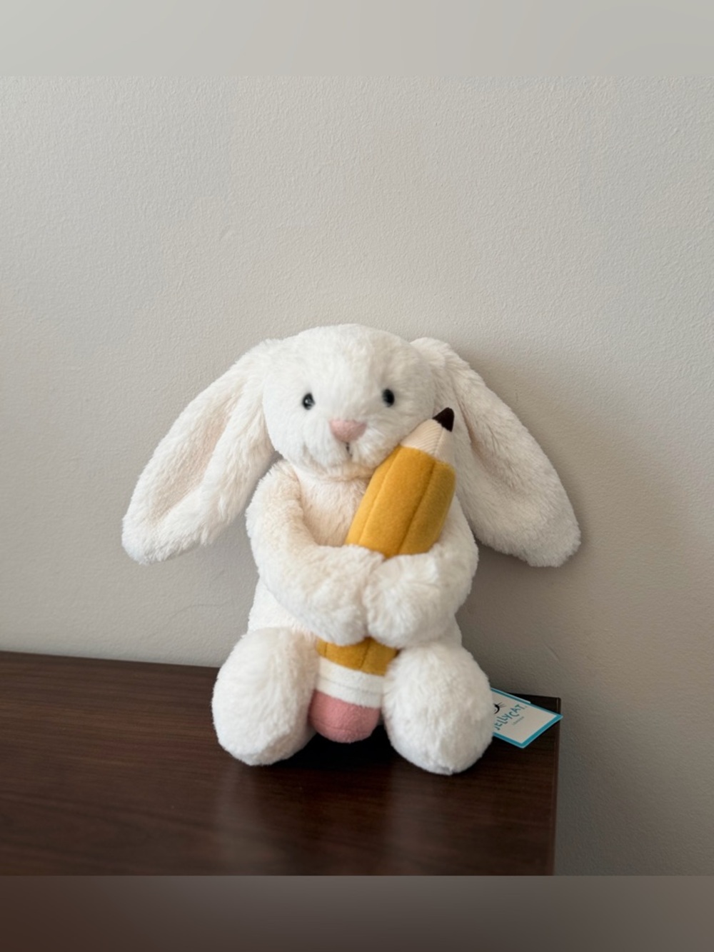 Jellycat bashful bunny with pencil